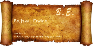 Bajtay Endre névjegykártya